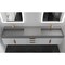 Castello Usa Amazon 84-inch White Vanity Set with Gray Top and Gold Handles CB-MC-84W-GLD-2056-GR - alternate 8